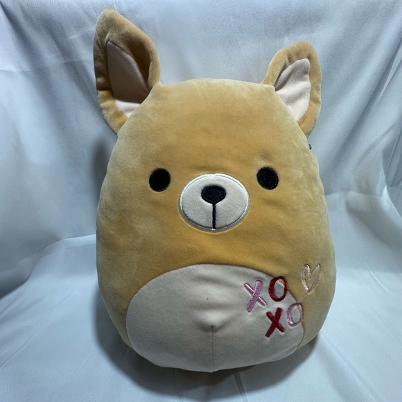 RARE SQUISHMALLOWS! 12” VALENTINE’S CHAUNCEY THE CHIHUAHUA. GREAT CONDITION 2019 - Picture 1 of 6